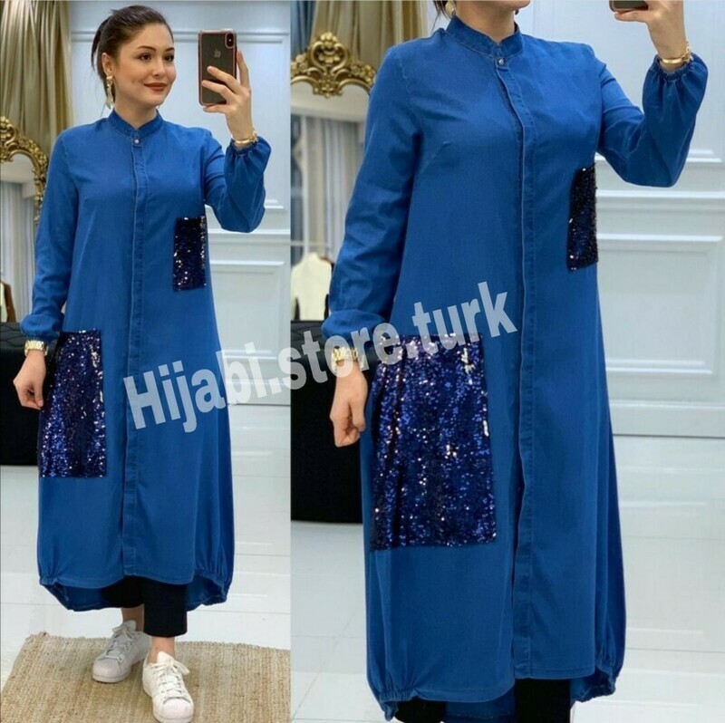 Tunique très long en jeans