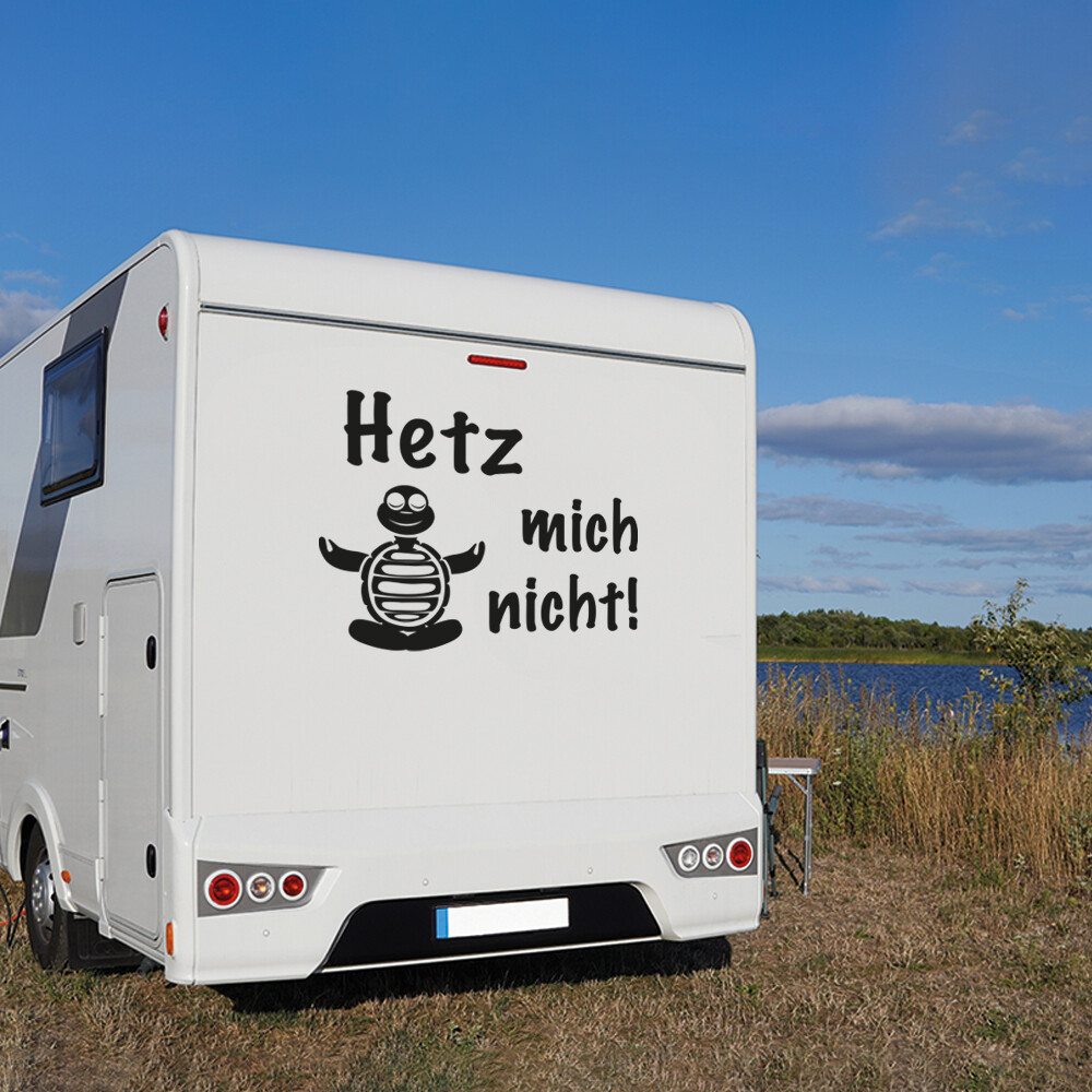 Wohnwagen | Caravan KFZ-Aufkleber Hetz mich nicht