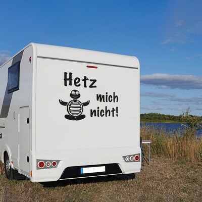 Wohnwagen | Caravan KFZ-Aufkleber Hetz mich nicht