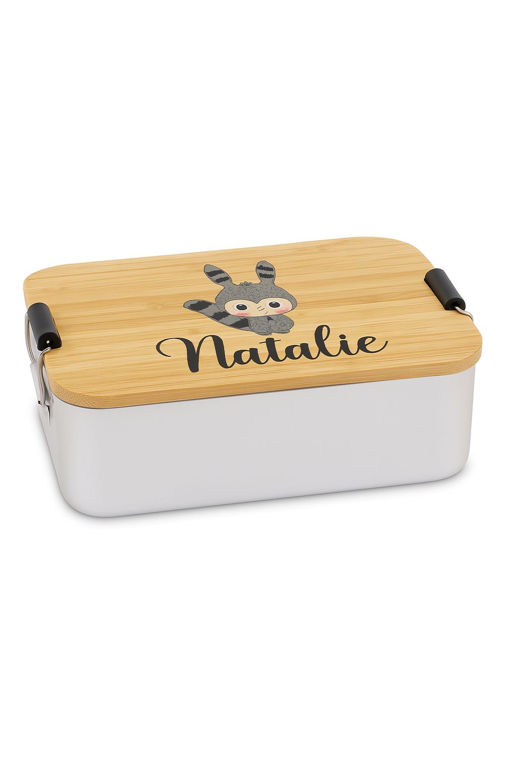 Lunchbox aus Aluminium mit Bambusdeckel – inkl. individuellem UV-Digitaldruck