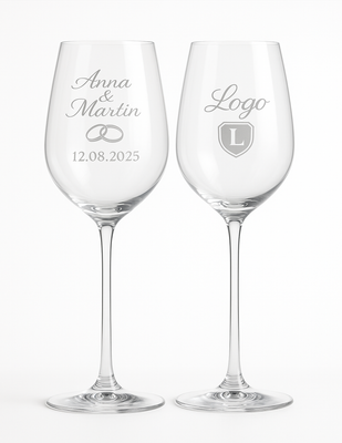 Personalisierte Spritzer-Gläser mit hochwertiger Lasergravur