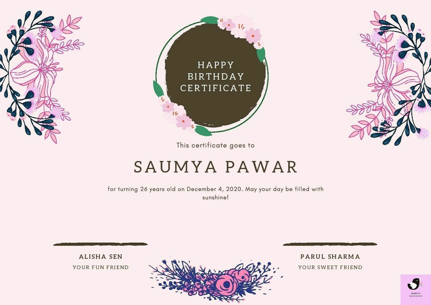 CERTIFICATE