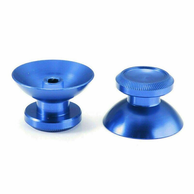 2x Thumbstick Analogs Metal Sticks Button Grip for PS4 &amp; Xbox One Controller UK BLUE