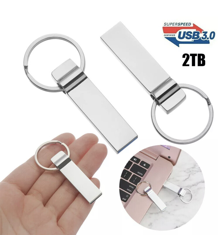 2TB Flash Drive USB 3.0 Memory Stick Pendrive Disk Metal Key Thumb for PC UK