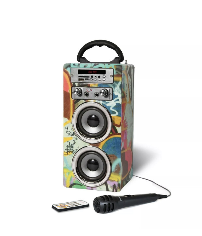 Kids Portable Karaoke Machine Bluetooth MP3 Speaker FM Mic x 2 Pure Acoustics 
Kids Portable Karaoke Machine Bluetooth MP3 Speaker FM Mic x 2 Pure Acoustics. Condition is &quot;New&quot;. Dispatched with Royal 