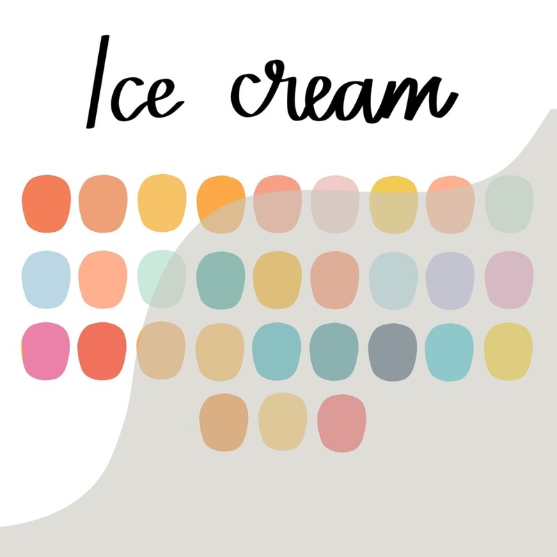 Ice cream colour pallete