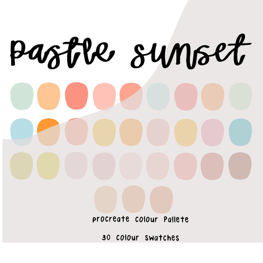 Pastel Sunset - Procreate Colour Palette
