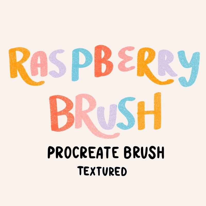 Raspberry procreate brush - textured