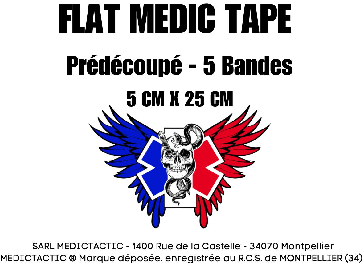 FLAT MEDIC TAPE Pre-Cut High Performance