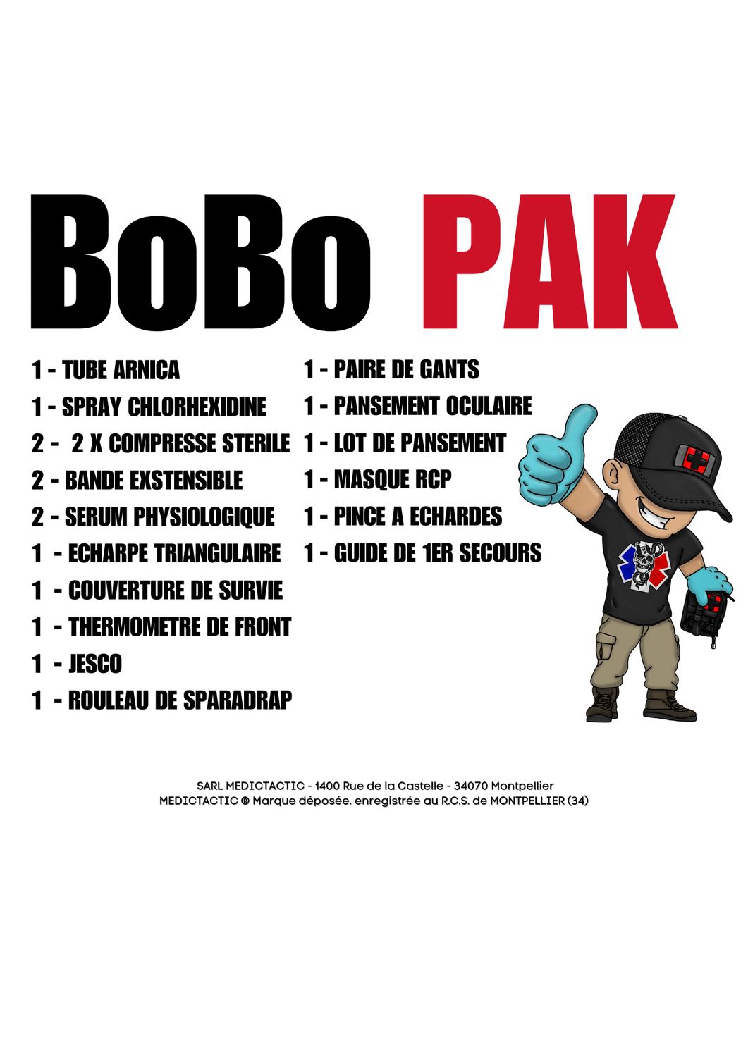 BoBoPAK : La trousse de premiers secours pour blessures légères