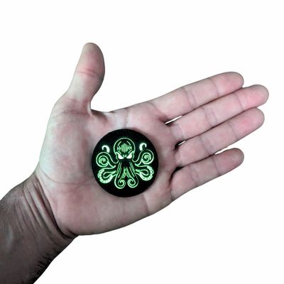 Patch Phosphorescent Octopus – 5 cm (Cordura® Découpe Laser)