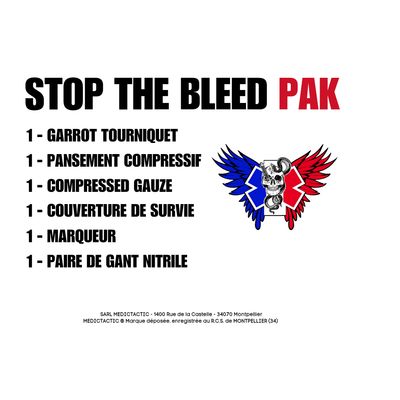 Stop The Bleed Pak : Votre allié pour le contrôle des hémorragies