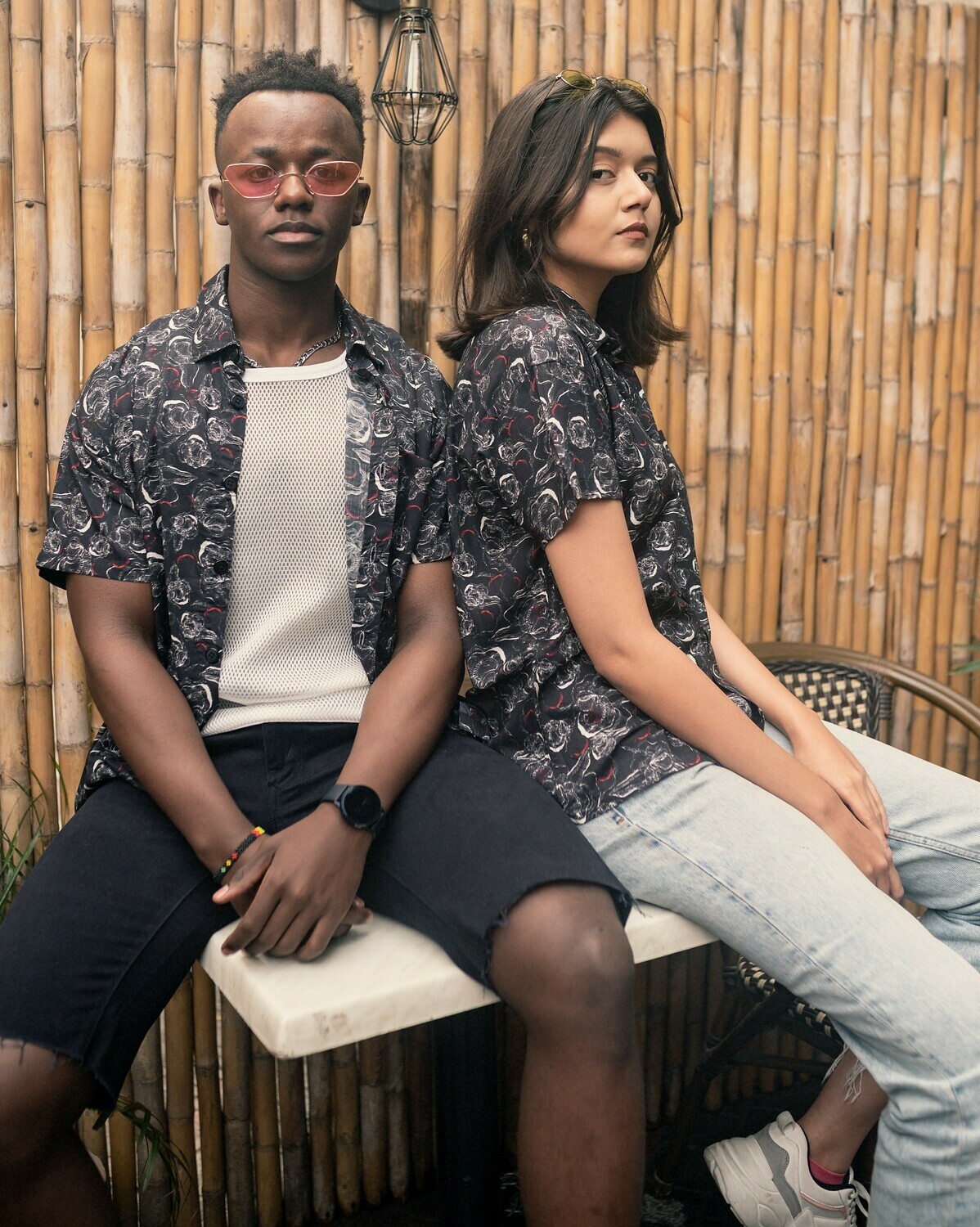 Printed Button Up Shirt