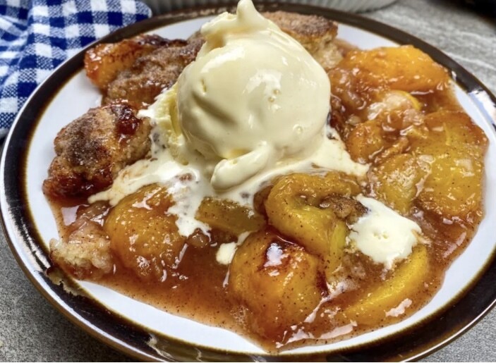 Best Damn Peach Cobbler Pan