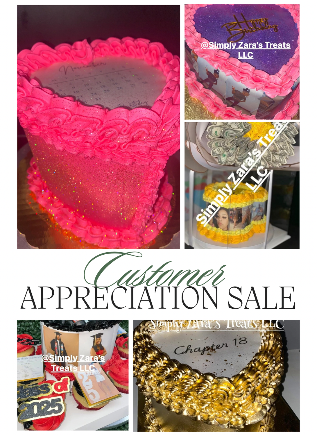 6’ heart cake