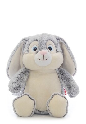 Grey Bunny Teddy Bear - Personalized Embroidered