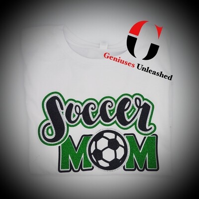 Soccer Mom Shirt - glitter rhinestone