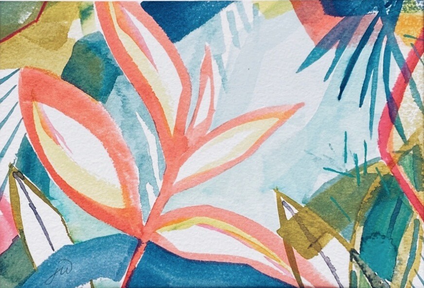 Pastel Tropical Abstract