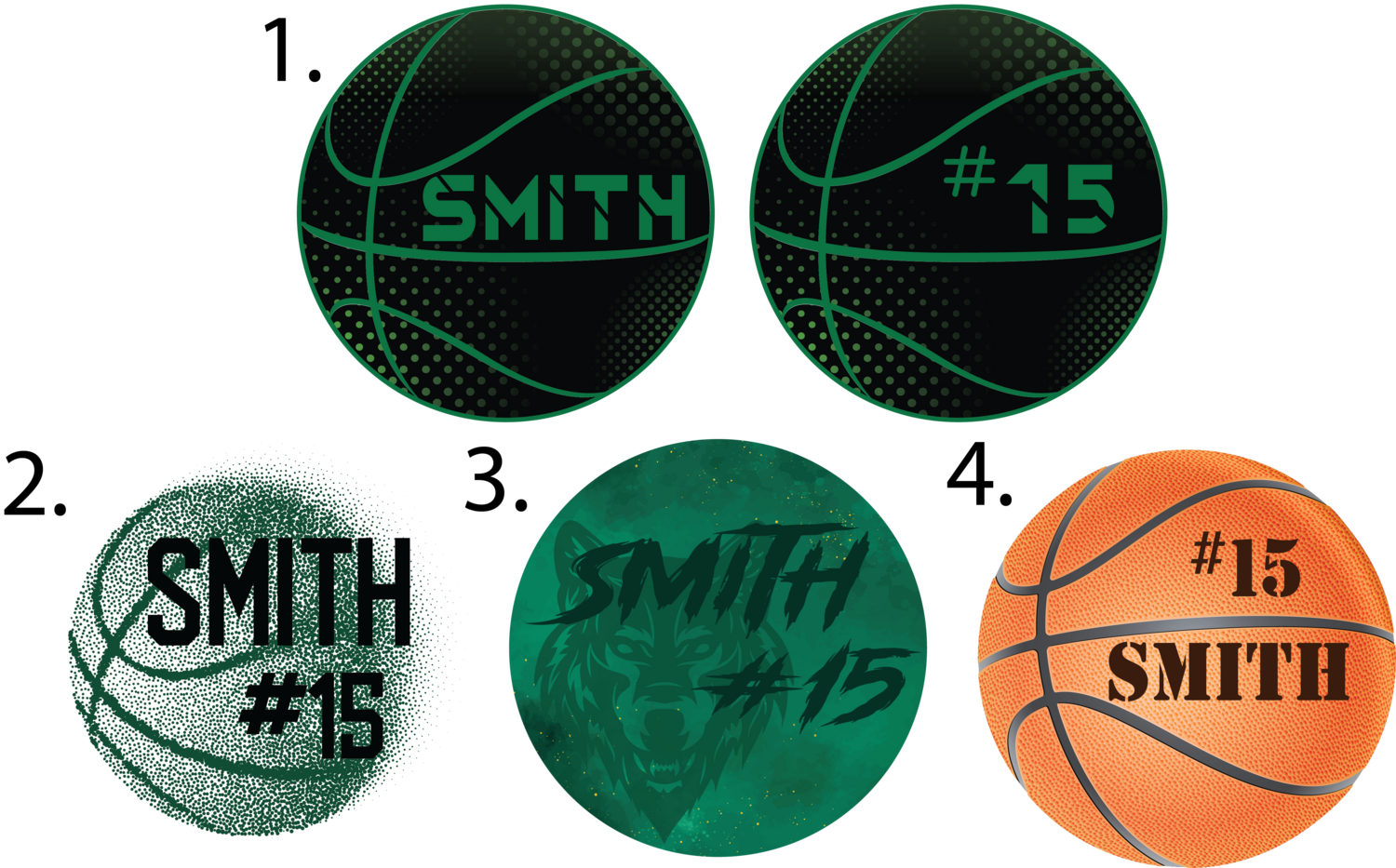 LMS Basketball 4" Personalized Bag Tag (Double-Sided)