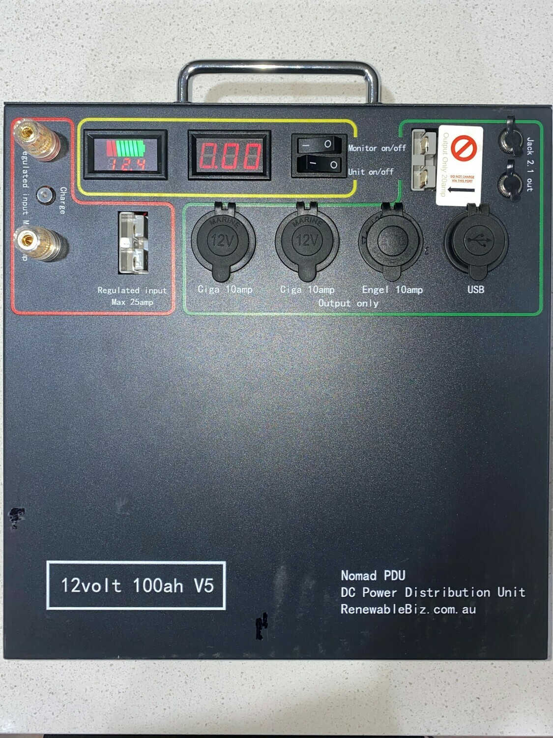 Nomad V5 100ah Lithium Power Distribution Unit
