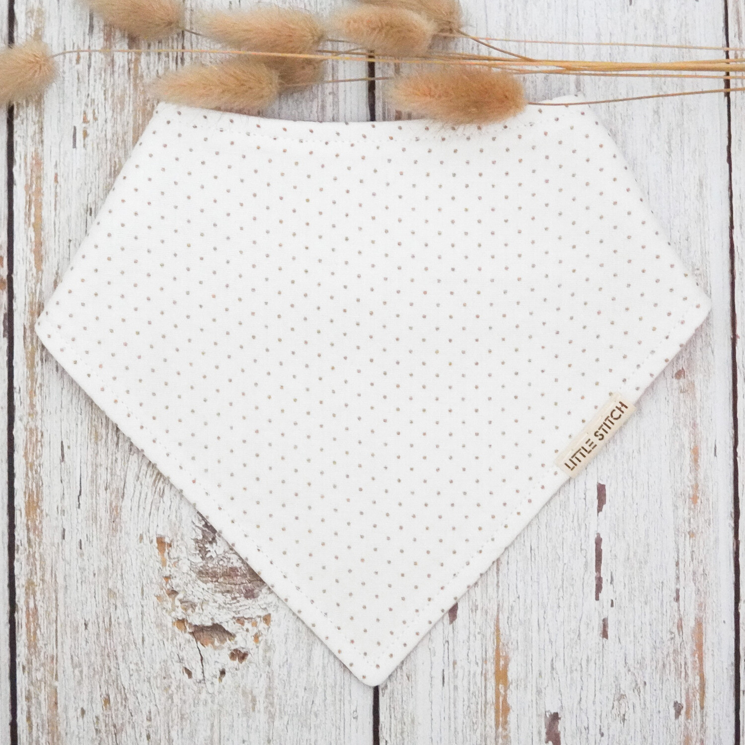 Polka dots Bibdana in white