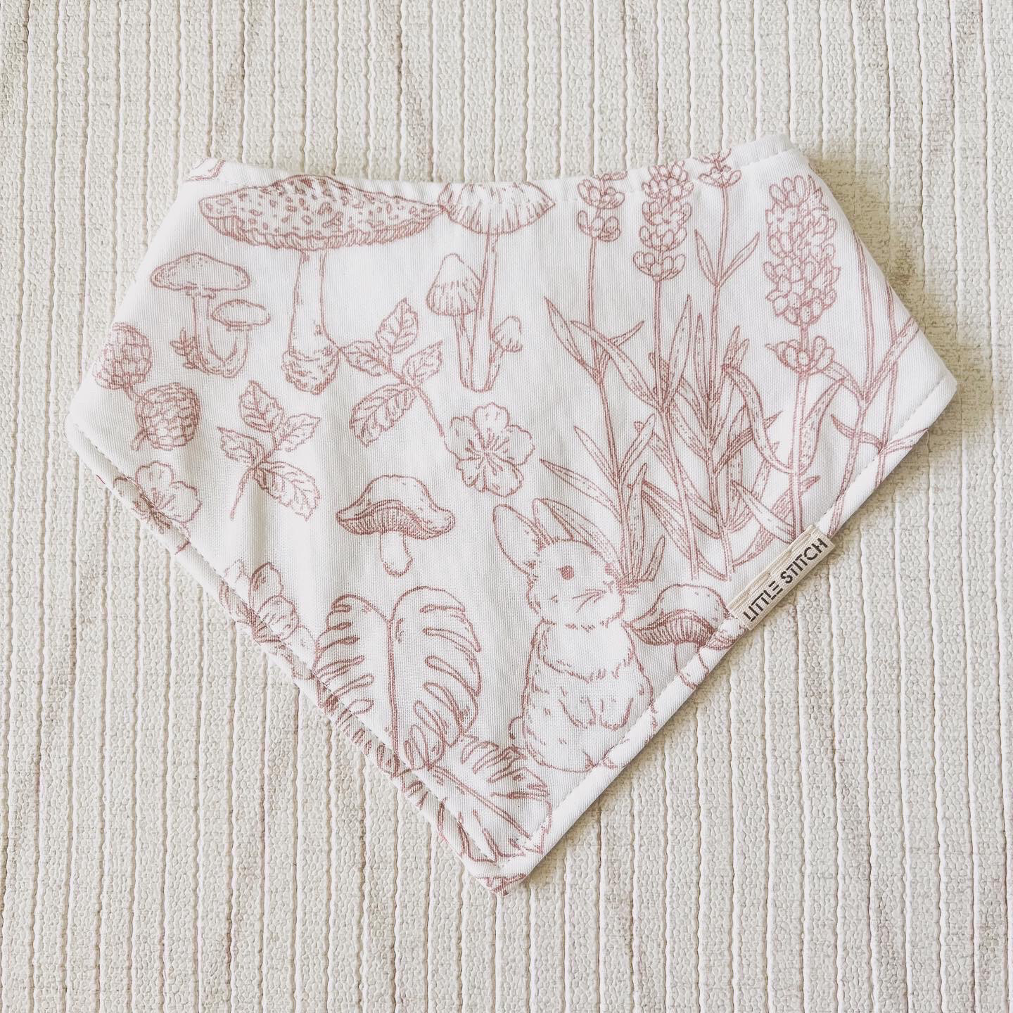Botanical Rabbit In Mauve Pink