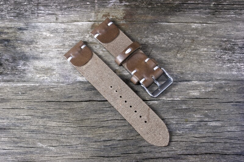 Horween Natural leather watch strap