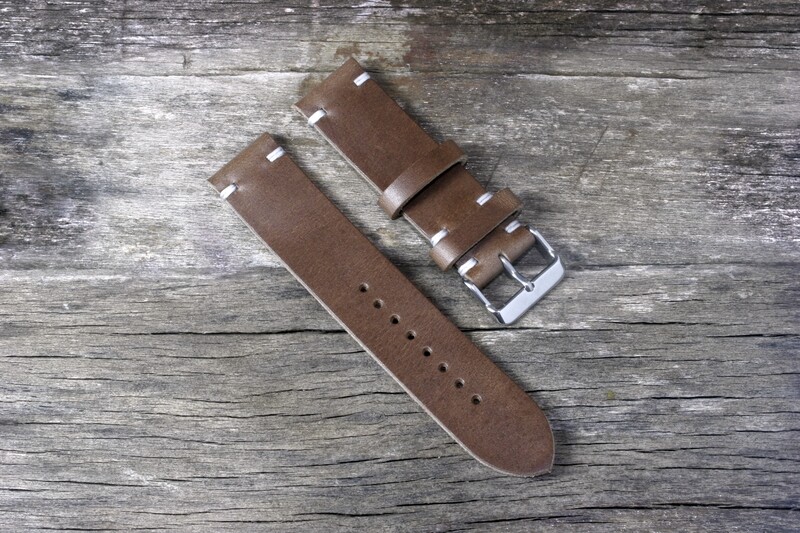 Horween Natural leather watch strap