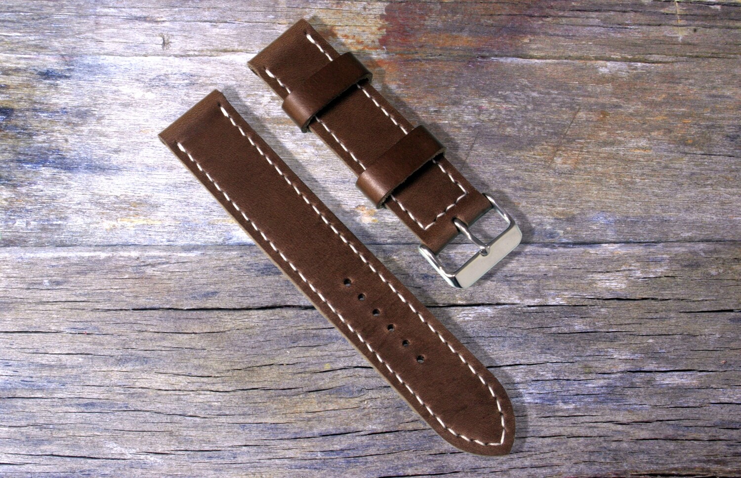 Horween Natural leather watch strap