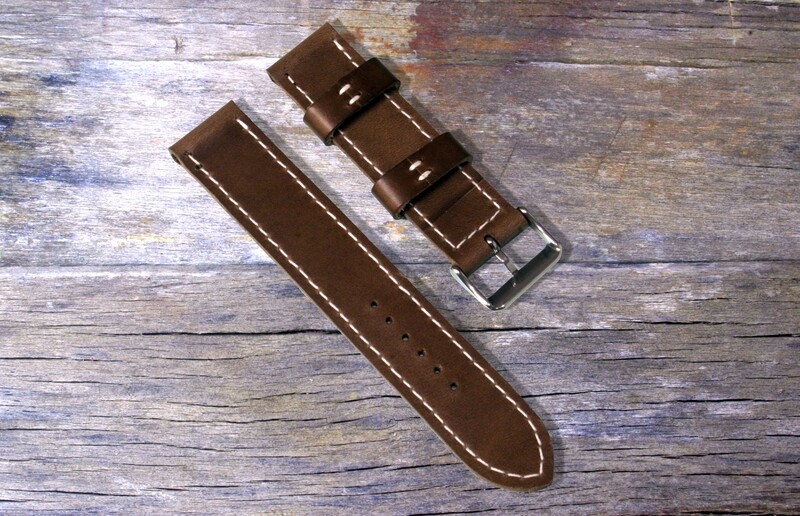 Horween Natural leather watch strap