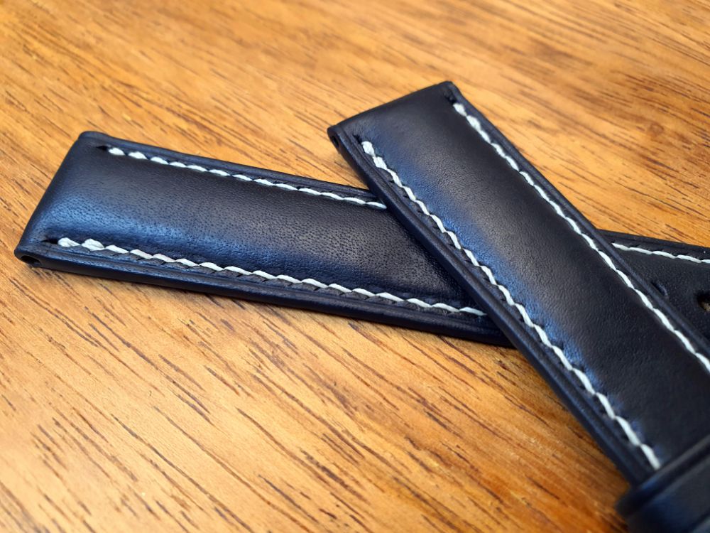 Australian Black Kangaroo double padded watch strap