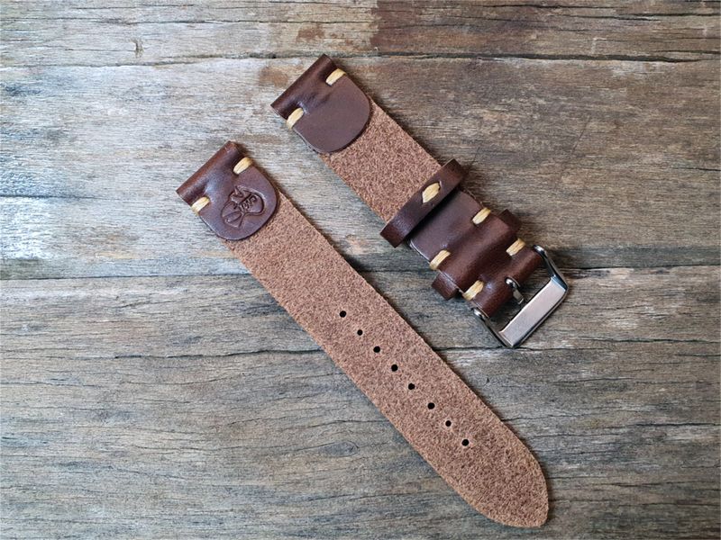 S.B. Foot Brush Wick leather watch strap