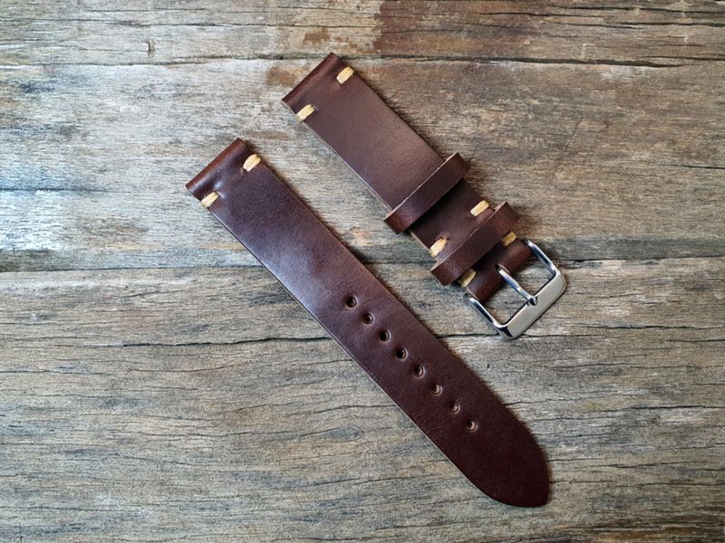 S.B. Foot Brush Wick leather watch strap