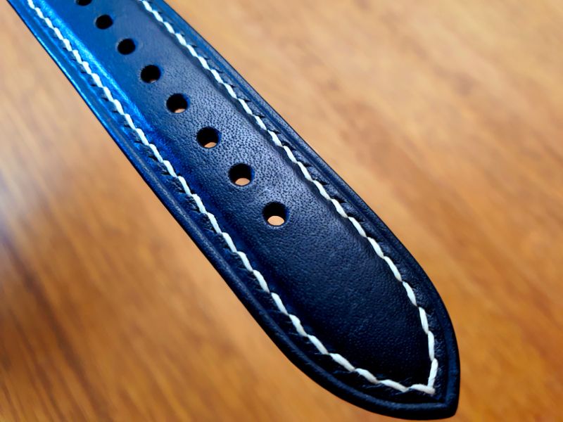 Australian Black Kangaroo double padded watch strap