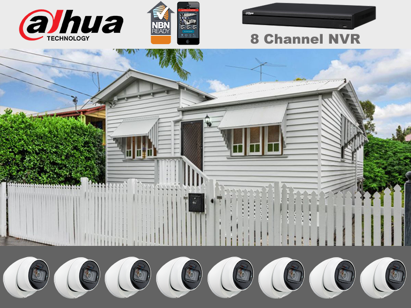 Dahua2.4 Dahua Package - 8Ch NVR with eight TIOC  Cameras