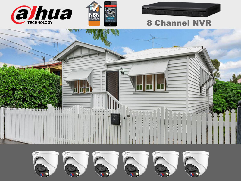 Dahua2.3 Dahua Package - 8Ch NVR with six TIOC  Cameras