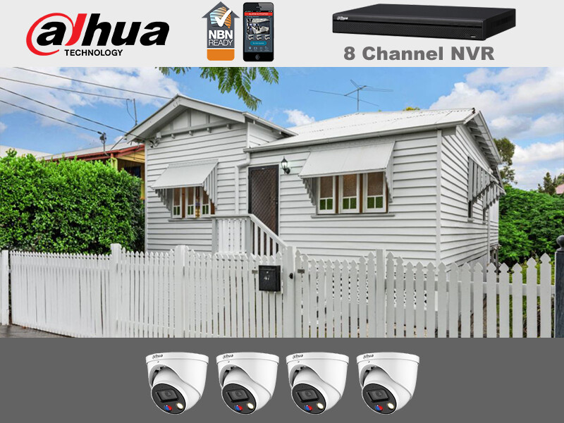Dahua2.2 Dahua Package - 8Ch NVR with four TIOC  Cameras
