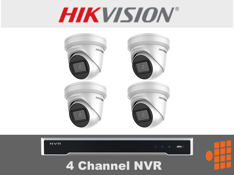 HIK1.4 Hikvision Package - 4Ch NVR with four 4k Cameras