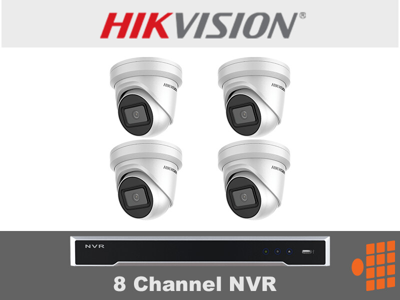 HIK2.2 Hikvision Package - 8Ch NVR with four 4k Cameras