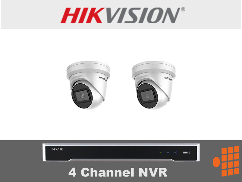 HIK1.2 Hikvision Package - 4Ch NVR with two 4k Cameras