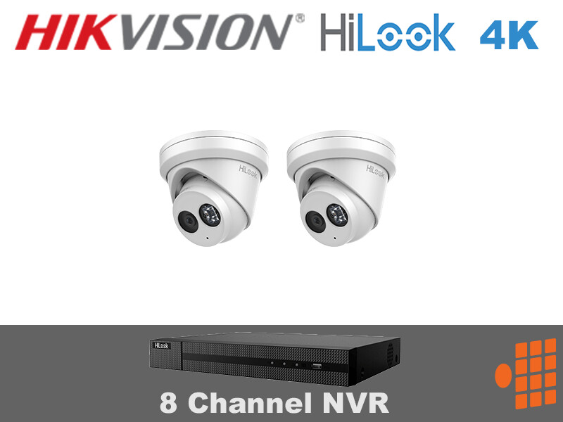 HIL3.1 Hikvision HiLook Package - 8Ch NVR with two 4k Cameras