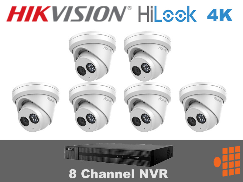 HIL3.3 Hikvision HiLook Package - 8Ch NVR with six 4k Cameras