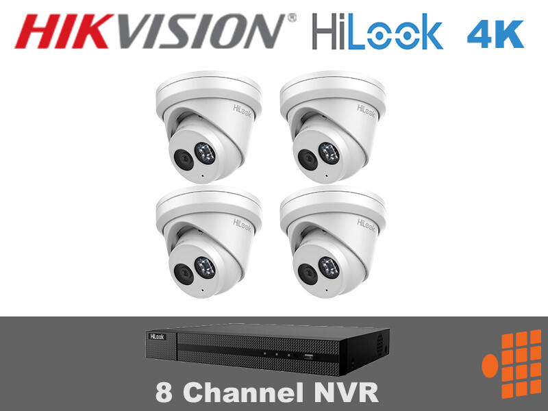 HIL3.2 Hikvision HiLook Package - 8Ch NVR with four 4k Cameras
