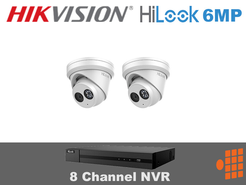 HIL2.1 Hikvision HiLook Package - 8Ch NVR with two 6MP Cameras