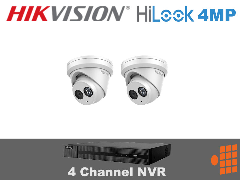 HIL1.2 Hikvision HiLook Package - 4Ch NVR with two 4MP Cameras