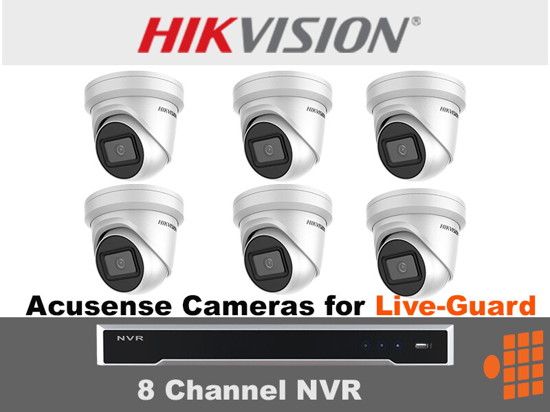 HIK3.3 Hikvision Package - 8Ch NVR with six Gen2 Acusense 8MP Cameras