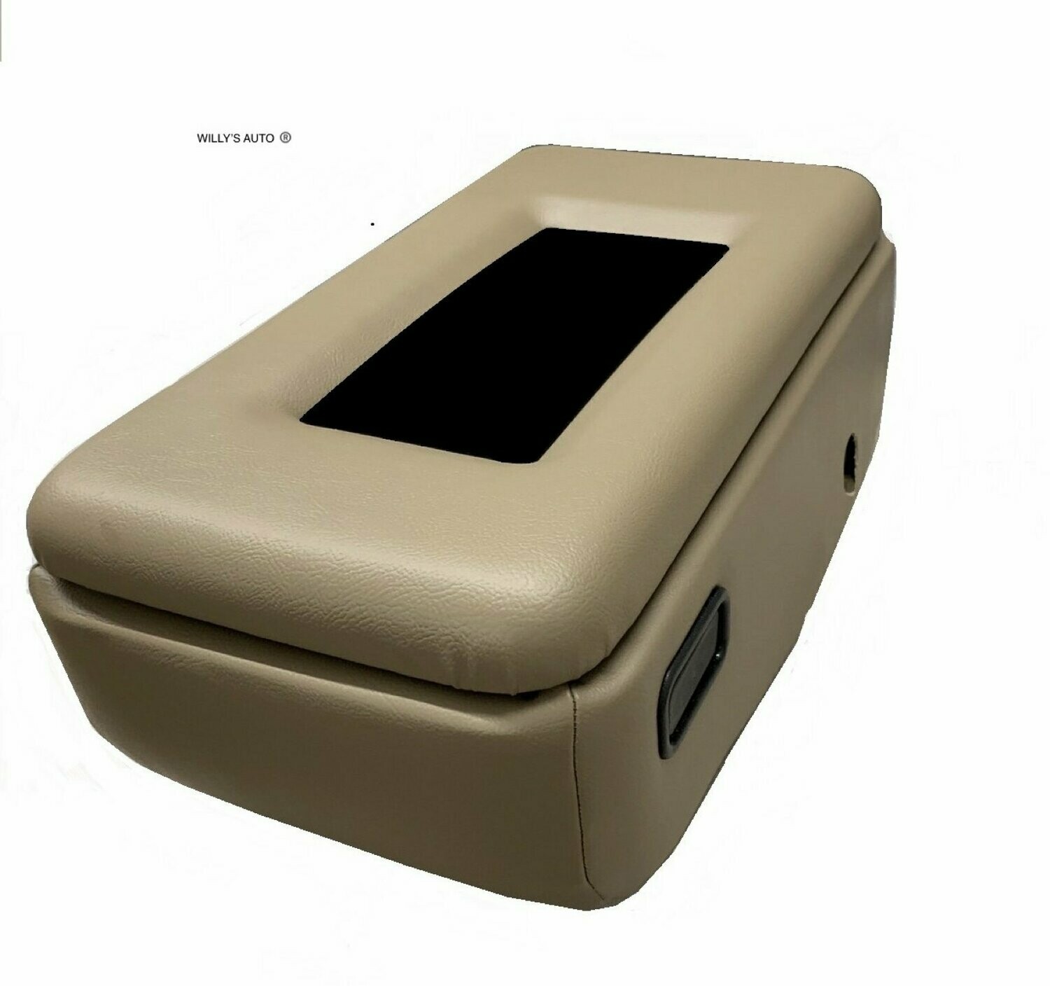 Gray Vinyl Leather Console Lid Cover For 00-06 Ford Ranger – With Cup Holder, Kar Designers
