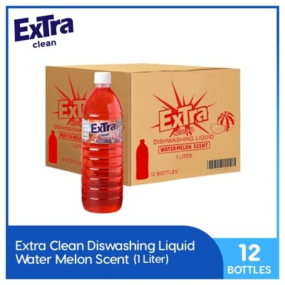 Extra Clean Watermelon Scent Dishwashing Liquid 1L (Bottle) (1 Case)