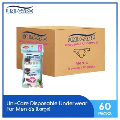 Uni-Care Disposable Underwear for Men 6's (Large) (1 Case)