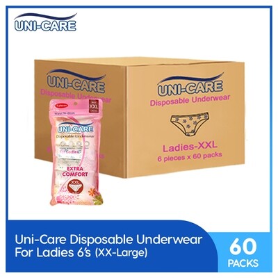 Uni-Care Disposable Underwear for Women 6's (XX-Large) (1 Case)